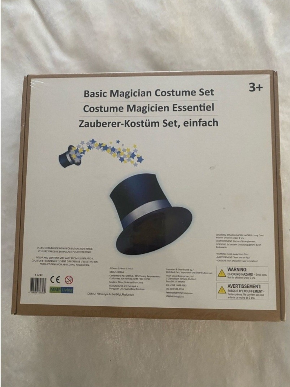 MMP LIVING Basic Magician Costume Set - Black